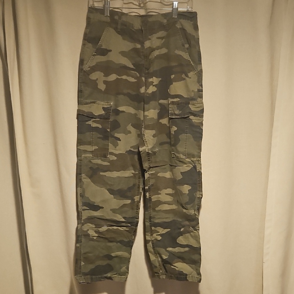 RSQ Green Camouflage Cargo Pants